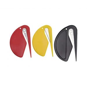 Lot De 3 Ouvre-Lettres En Plastique Avec Lames En Acier Inoxydable, Couleurs Al&eacute;atoires, Trou Pour Porte-Cl&eacute;s, Design Ergonomique - Neuf