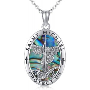 Archange Saint Michel / Christophe / St Jude Cha&icirc;ne En Argent Sterling 925 M&eacute;daille St Michael Pendentif Collier Protection Religieuse Bijoux Cadeau Pour Homme Et Femme - Neuf