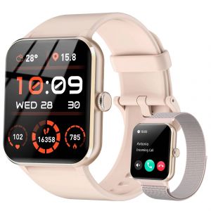 Blackview R50 Montre Intelligente 1.85 ''Hd Étanche Bluetooth Appelant Hommes Montres Avec Assistant Vocal Moniteur De Santé Du Sommeil Pour Les Femmes.Pink. - Neuf