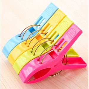 4 pièces clips de serviette de plage coupe-vent pour serviette de plage, drap de bain, couverture, vêtements, serviette de plage, nappes, pinces à linge en plastique - Neuf