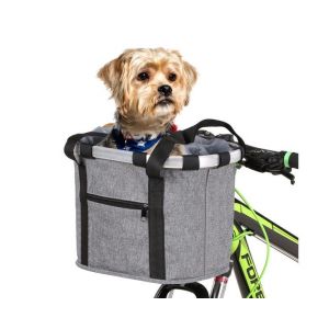 Panier De Transport Avant Amovible Et &Eacute;l&eacute;gant Pour Animaux De Compagnie, Pour V&eacute;los &iquest; Aluminium Durable Et Tissu Oxford, Supporte Jusqu'&agrave; 5 Kg, Facile &Agrave; Installer Et &Agrave; Retirer - Neuf