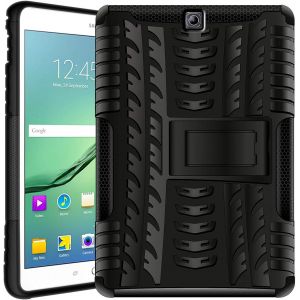 Naeryut-Coque Pour Samsung Galaxy Tab S2 9.7 Pouces,Coque Robuste Antichoc Housse Étui De Protection Case Outdoor Armure [T810/T815/T813/T819],Noir - Neuf