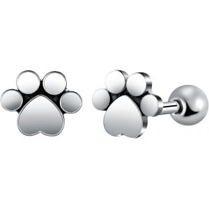 Kal-Boucles D'oreilles En Acier Inoxydable Pour Femme Homme: Cr&eacute;atives Clous D'oreilles &Agrave; Vis -Boucles D'oreilles Piercing Cartilage De Pieds De Chat -Fantaisie D&eacute;coration Adolescent - Neuf