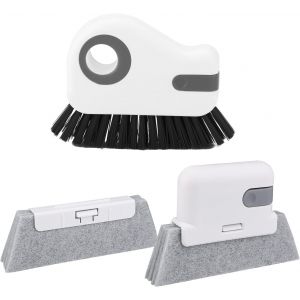 Chenquansarl-3pcs De Nettoyage De Vitre, Outils De Nettoyage Pour Rails De Fenêtre À U Domestique Nettoyeur De Rails De Porte Coulissante Pour Seuil De Porte Volet Évents De Voiture - Neuf