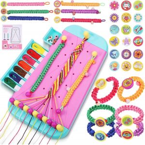 KALANKA-Kit Bracelet Fille, Kit Bracelet Bresilien et d'Amitié, Kit d'artisanat de Bracelet d'amitié pour Filles 6-12 ans, Kit de Fabrication de Bracelets D'amitié pour Filles (Rose) - Neuf