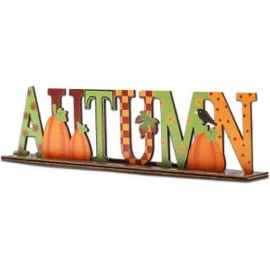 Vente promotionnelle Panneau de Thanksgiving en bois,Panneaux d'automne en bois Centre de table de Thanksgiving Citrouille Automne Lettre D&eacute;cor Festival d'automne D&eacute;cor R&eacute;colte - Neuf