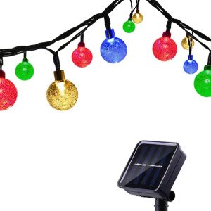 Tianyi-Guirlande Solaire Extérieure Avec Ballon, 6,5m 30 Led Guirlande Lumineuse Solaire Etanche, 8 Modes D'éclairage Lampe Décoratives Pour Jardin Gazebo Patio Cour Clôture Extérieur (Multicolore) - Neuf