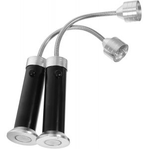 2Pièces Lampe De Barbecue Led Magnétique Avec Col De Cygne Lampe De Poche Pour Accessoire De Cuisine Étui De Transport Inclus - Neuf