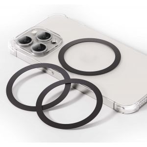 Anneaux M&eacute;talliques,Compatible Avec Chargeur Magn&eacute;tique,Pour Iphone/Samsung/&Eacute;tuis De Coque De T&eacute;l&eacute;phone Android,Universel Ultra-Mince Anneau Autocollant Adh&eacute;sif Lot De 3 (Non Magn&eacute;tique),Noir - Neuf
