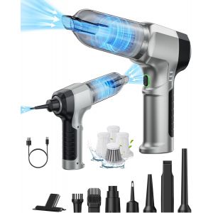 Aspirateur Voiture, 18000Pa 4 En 1 Aspirateur Sans Fil Portable À 3 Vitesses 90,000U/Min - Idéal Pour La Maison, Le Bureau & Les Soins Des Animaux Avec Fonctions Aspiration - Neuf