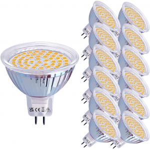 Kaleidoscope-Ampoule Led Gu5.3 Mr16 4w,12v Ampoules Led Spot Gu 5.3,4w(Equivalent To 50w Halogen), 400lm, 12v, 3000k,120° Beam Angle Recessed Lighting, Non-Dimmable Spot 12v Led, Lot De 12[Q1888] - Neuf