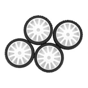 4PCS 1/8 RC voiture roues en plastique pour Redcat Team Losi VRX HPI,blanc - Neuf