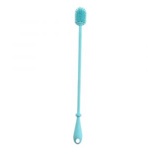 Bouteille En Silicone Brosse Nettoyant Longue Poign&eacute;e Pour Nettoyer Les Verres De Bouteille D'eau Tasse &Agrave; Caf&eacute; Biberon M&eacute;nage Bleu Fonc&eacute; - Neuf