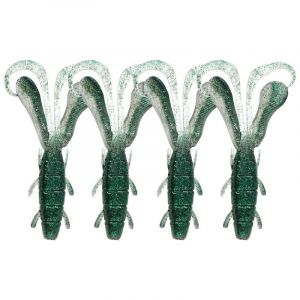4pcs 9cm 10.5g App&acirc;t De P&ecirc;che Aux Crevettes Attrayant Effet Rampant R&eacute;aliste R&eacute;sistant Aux Morsures Respectueux De L'environnement Faux App&acirc;t Doux &Eacute;quipement De P&ecirc;che &Agrave; La Ligne -C - Neuf