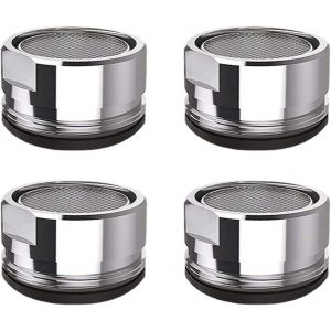 Lot de 4 aérateurs de robinet M24 en acier inoxydable, filtre pour robinet de cuisine et salle de bain - Neuf