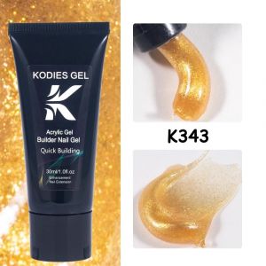 Kodies Gel Paillettes Poly Ongles Gel Constructeur Construction Gel Vernis &Agrave; Ongles 30ml Acrylique Gel &Eacute;tincelle Brillant Extension Manucure Nail Art.K343. - Neuf
