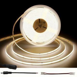 Ruban Led Cob 10m,Bande Led Blanc Naturel 4000k Dc24v 480 Led/M,Cri 90+,8mm Largeur,Lumière Uniforme,Ruban Led Pour Chambre À Coucher,Cuisine,Miroir,Intérieure (Sans Alimentation) - Neuf