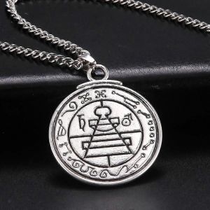 Dawapara Cl&eacute; De Salomon Sceau Collier Pentacle Kabbale Honneur Et Richesses Amulette Pendentif H&eacute;breu Surnaturel Runes Bijoux Juifs - Neuf