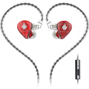 ERYI-Ms1-Galaxy Iem Écouteurs Intra-Auriculaires, Ecouteur Filaire, Haute Performance, Double Circuit Magnétique Dynamique, Câble À 2 Broches Détachables 0,78 Mm, Prise 3,5 Mm, Avec Micro - Neuf