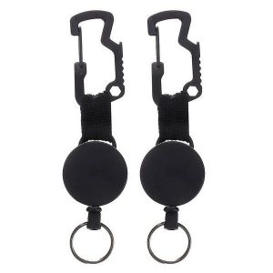 Lot De 2 Boucles Porte-Cl&eacute;s R&eacute;tractables Robustes &iquest; Durables, Antivol, L&eacute;g&egrave;res Pour Les Activit&eacute;s De Plein Air Et L'usage Quotidien - Neuf