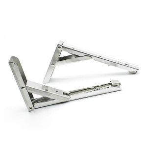 1 paire de supports triangulaires en acier inoxydable,supports de roulement &eacute;paissis,&eacute;tag&egrave;re pliante &agrave; ressort,sh - Neuf