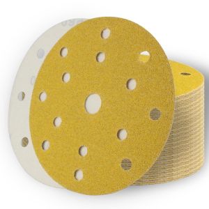 150mm Disque Abrasif 15 Trous Grain 60 Crochet et Boucle Disques de Ponçage 30 Pièces pour Ponceuses Orbitales Rondes et Aléatoires - pour le Bois le Métal et la Peinture - Neuf