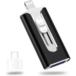 Cl&eacute; USB 64 Go,4 en 1 Haute Vitesse Clef USB 3.0,Cl&eacute; USB M&eacute;moire Stick Flash Drive pour PC/tablette/ordinateur portable,Stockage Externe Haute Vitesse Clef(Schwarz) - Neuf