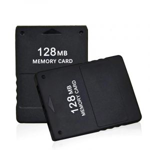 Pack 2 Cartes M&eacute;moire 128 Mo pour PS2 &ndash; Memory Card Noire Compatible PlayStation 2 / PS2 Slim / PStwo &ndash; Sauvegardes Rapides &ndash; Lot &Eacute;conomique &ndash; Stra&szlig;e Game - Neuf