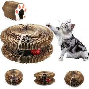 Kalanka-Griffoir Magique En Accord&eacute;on, Jouet Pliable En Accord&eacute;on Avec Clochette, Tapis D'enrichissement Pour Lit De Chaton En Carton - Neuf