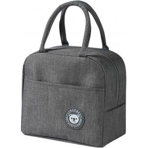 Sac isotherme sac isotherme, fourre-tout de pique-pliable, sac isotherme avec couche isolante, sac isotherme pour déjeuner, sac isotherme imperméable (gris) - Neuf