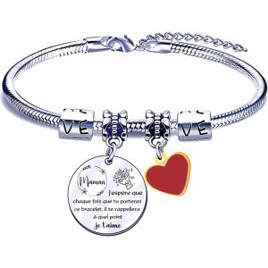 Eryi-Fete Des Meres Cadeau Maman Fille Cadeau Fete Des Meres Bracelet Maman Fille Cadeau Anniversaire Maman Fille Cadeau Maman Fille Original Cadeau Pour Maman Fille Cadeau Maman Pas Cher - Neuf