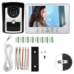 Sonnette video filaire TFT 7 pouces, interphone video, securite a domicile, prise americaine 110 V-240 V - Neuf
