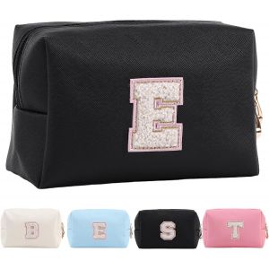 Maa-Trousse De Maquillage Personnalisée Avec Initiales Pour Femme, Trousse De Maquillage De Voyage, Trousse De Toilette, Cadeau D'anniversaire De Noël Pour Femmes Et Filles - Neuf