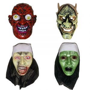 4 Pcs Halloween Masque De Clown, Effrayant Masque De Clown Effrayant Crâne Masque Parfait Pour Cosplay, Halloween, Horreur Partie De L'enfer Messenger Harnais Masque De Clown (En Plastique) - Neuf