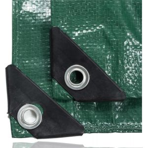 ChenQuanSarl-Bâche De Protection - 2 X 2 Cm - 200 G/M² - Vert - Avec ?illets - Imperméable - Bâche De Jardin Et Bâche De Protection - Bâche Multi-U - Bâche De Chantier Pour Tente Et Camping - Neuf