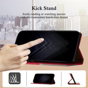 &Eacute;tui Pour Huawei P Smart Z / Y9 Prime 2019, Housse En Cuir Pu Avec [Protection Antichoc Tpu] [Fonction Support] [Porte-Cartes] Antichoc Magn&eacute;tique Coque Pour Huawei Y9 Prime 2019 - Rouge - Neuf