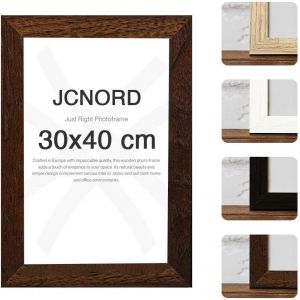 CMWX-Cadre Photo en Bois MDF Couleur Noyer de 30x40 Avec Verre Plexi Incassable | Cadre Photo Moderne Pour Murs et Tables - Neuf