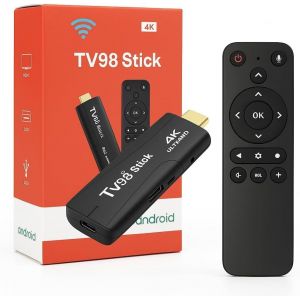 KALANKA-Android TV Stick 4K Mini Smart TV Box DDR4 2Go RAM 16Go Quad-Core 64-Bit Dual 2.4GHz/5GHz WiFi HDR10+ Ultra USB HD Smart T-V Stick Box Streaming Media (H2+16) - Neuf