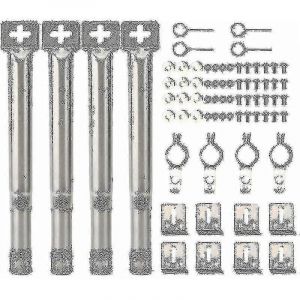 Barbecue &agrave; gaz r&eacute;glable universel de remplacement en acier inoxydable Grill Tube de br&ucirc;leur &agrave; tuyau droit,4pcs -gt - Neuf