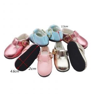 D&eacute;licat Artisanat B&eacute;b&eacute; Poup&eacute;e Chaussures Premium T-Strap Boucle Mode Fille Poup&eacute;e Sandale Pour Kids_Bright Rose - Neuf