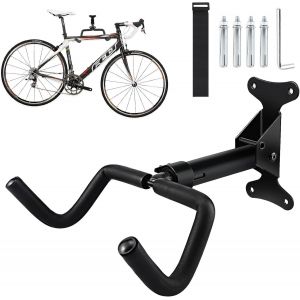 MEVRONISSHOP-Support mural pour v&eacute;lo - Porte Velo Mural - Support V&eacute;lo Mural R&eacute;tractable - angle et distance au mur r&eacute;glables Pour VTT, v&eacute;lo de course, garage, int&eacute;rieur - Rotatif &agrave; 360&deg; - Et Peut Su - Neuf