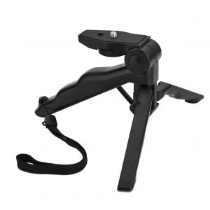 Support de t&eacute;l&eacute;phone Tr&eacute;pied Stabilisateur portable Support de poign&eacute;e pour smartphone IPhone Gopro (Noir) - Neuf