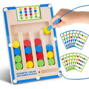 ERYI-Montessori Jouet Bois Labyrinthe Magnetique Jeu De Société Pour Garçon Fille - Enfant Educatif Cadeau - Neuf