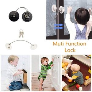 Serrure de porte de r&eacute;frig&eacute;rateur s&eacute;curis&eacute;e avec 4 cl&eacute;s - Polyvalente, facile &agrave; installer, prot&egrave;ge les aliments et les m&eacute;dicaments, id&eacute;ale pour un usage domestique et professionnel - Neuf