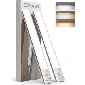 Lampe Sous Meuble 25cm, 80 Led Rechargeable Usb Avec Détecteur De Mouvement, Lampe De Placard 1900mah 3 Températures De Couleur, Éclairage Intérieur Sans Fil, Blanc (2 Pièces) - Neuf