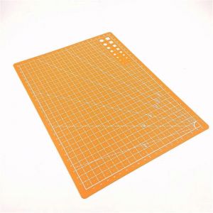 A3/A4/A5 Mat&eacute;riau PP Tapis de D&eacute;coupe avec Grille pour le BRICOLAGE Couture et Scrapbooking, recto-Verso, format A4, Orange - Neuf