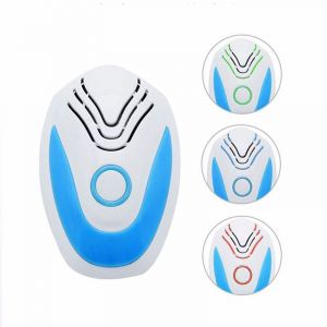 (Bleu clair) Répulsif anti-insectes à ultrasons, paquet de 2 répulsifs pour souris, sans danger pour les humains, répulsif contre les insectes, répulsif pour souris, cafards, fourmis, moustiques - Neuf