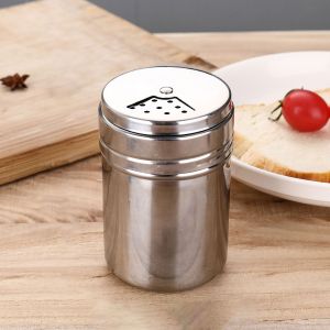 HJLIAN Pots a epices en acier inoxydable 410, distribution uniforme, fond epais, pour sel, sucre, epices, petits pots - Neuf