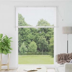 Vidaxl Store De Fenêtre Avec Des Rideaux Autre Blanc 160 X 220 Cm Aluminium - Neuf