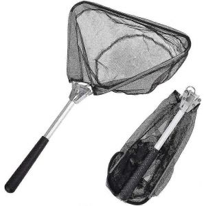 Épuisette De Pêche,Filet D'étang Triangulaire Pliable Extensible En Alliage D'aluminium Léger Pour La Libération Des Prises De Poisson - Neuf